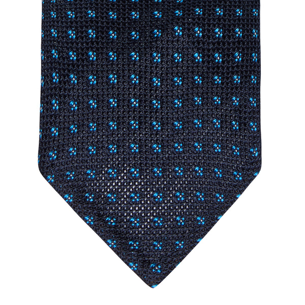 CLASSIC GRENADINE JACQUARD TIE - NAVY