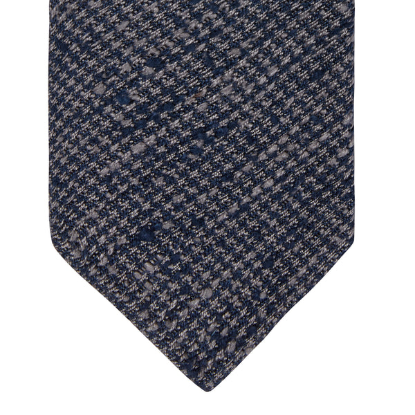 CLASSIC SILK TIE - NAVY/GREY