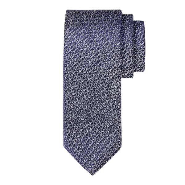 CLASSIC TEXTURED SILK TIE - BLUE