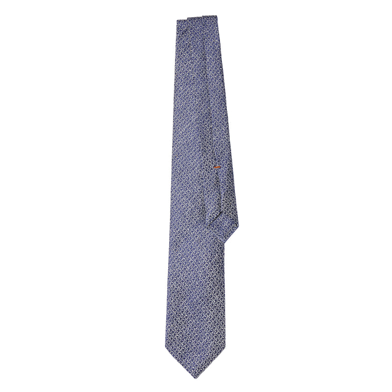 CLASSIC TEXTURED SILK TIE - BLUE