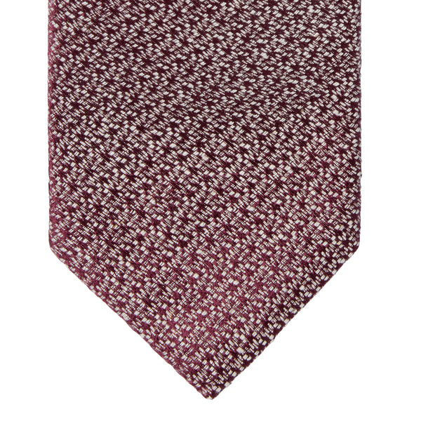 CLASSIC TEXTURED SILK TIE - BURGUNDY