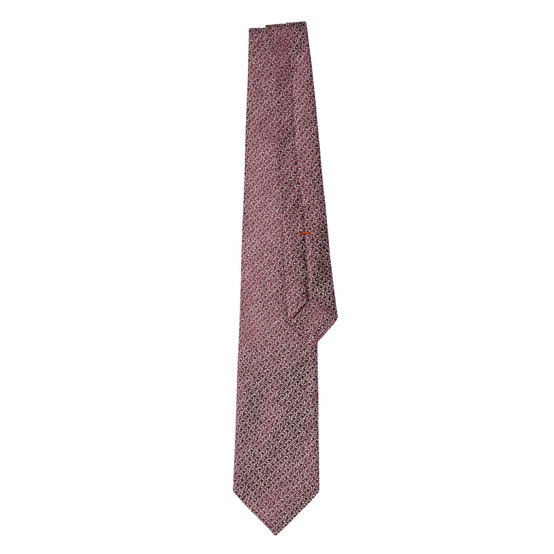 CLASSIC TEXTURED SILK TIE - BURGUNDY