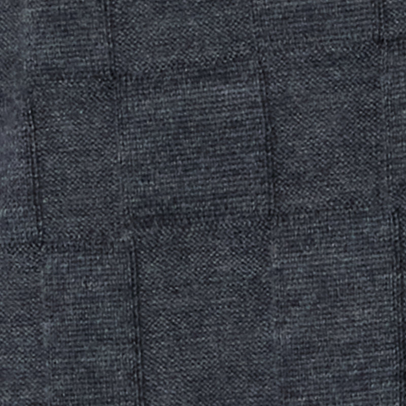 DAKS X JOHN SMEDLEY HOUSECHECK V NECK CARDIGAN - GREY