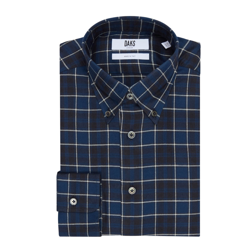 BUTTON DOWN WINDOWPANE CHECK SHIRT