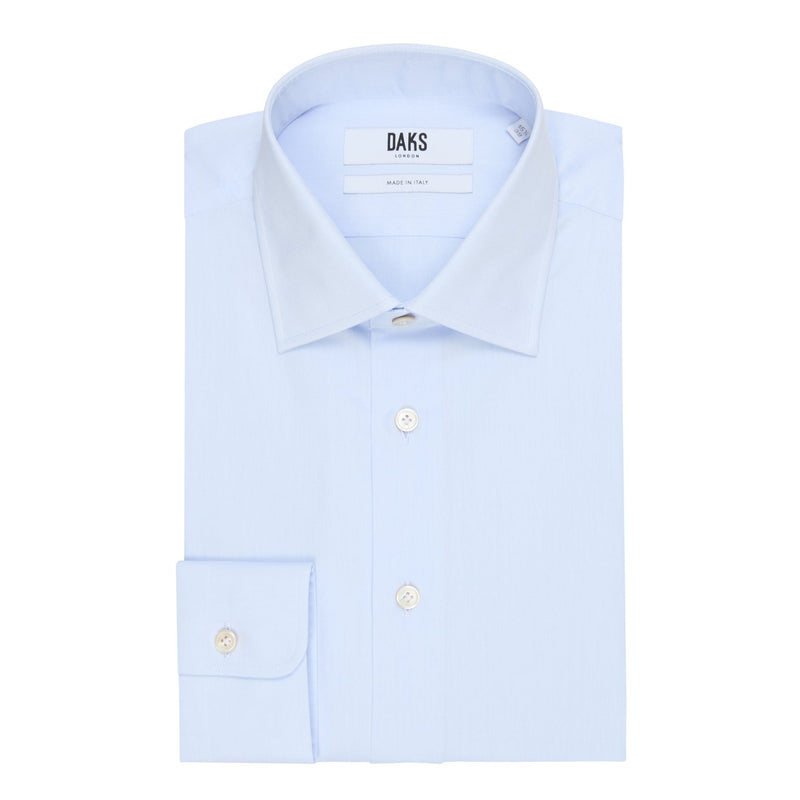 PLAIN FINE TWILL SHIRT - SKY BLUE