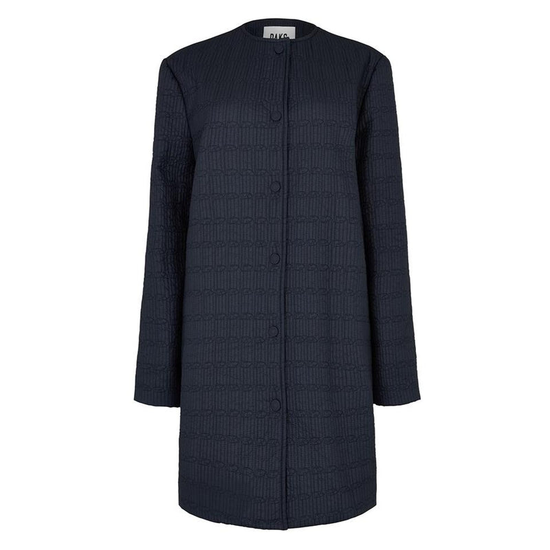 CLASSIC DD QUILT LONG COAT - NAVY