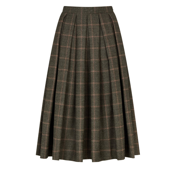 MAGGIE PLEATED MIDI SKIRT