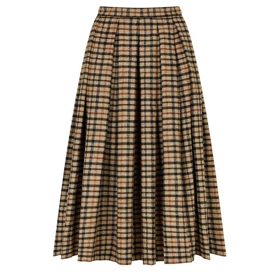 ★DIMANCHE★CHECK PLEATED SKIRT PLEATS CHECK SKIRT - ITZAVIBE | 60% - Asian Fashion Online Store