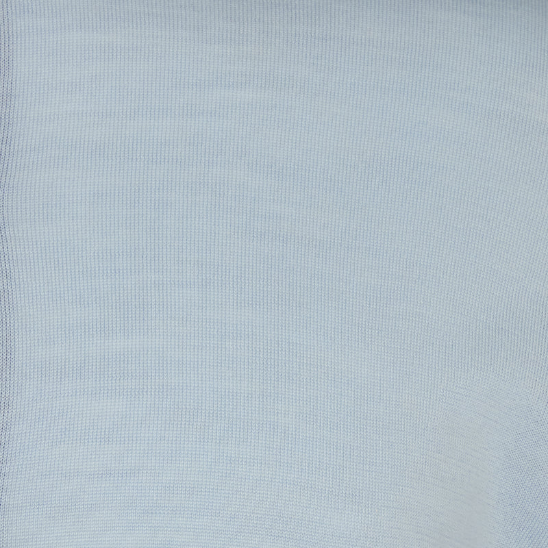 DAKS X JOHN SMEDLEY HOUSE STRIPE CARDIGAN - BLUE HAZE