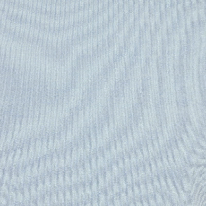 DAKS X JOHN SMEDLEY HOUSE STRIPE COLLARED L/S TOP - BLUE HAZE