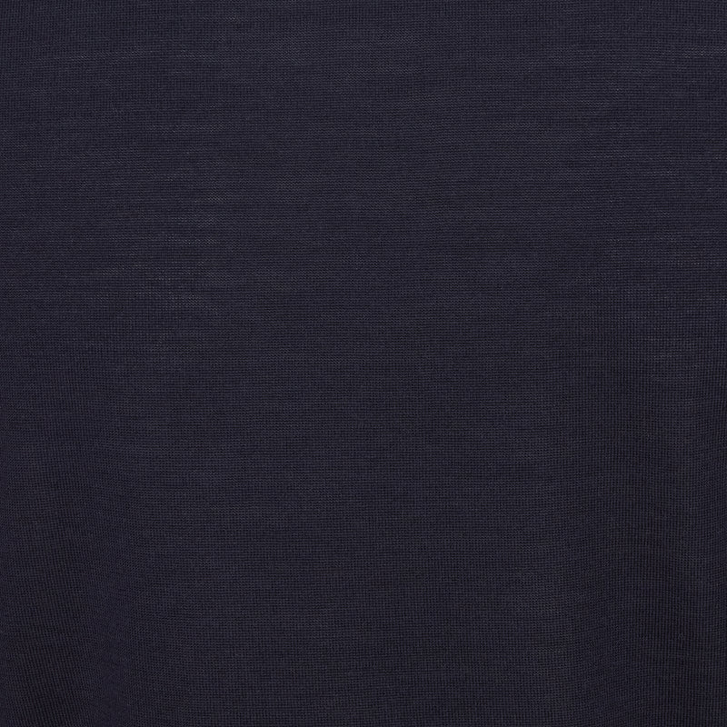 DAKS X JOHN SMEDLEY HOUSE STRIPE ROLL NECK - MIDNIGHT