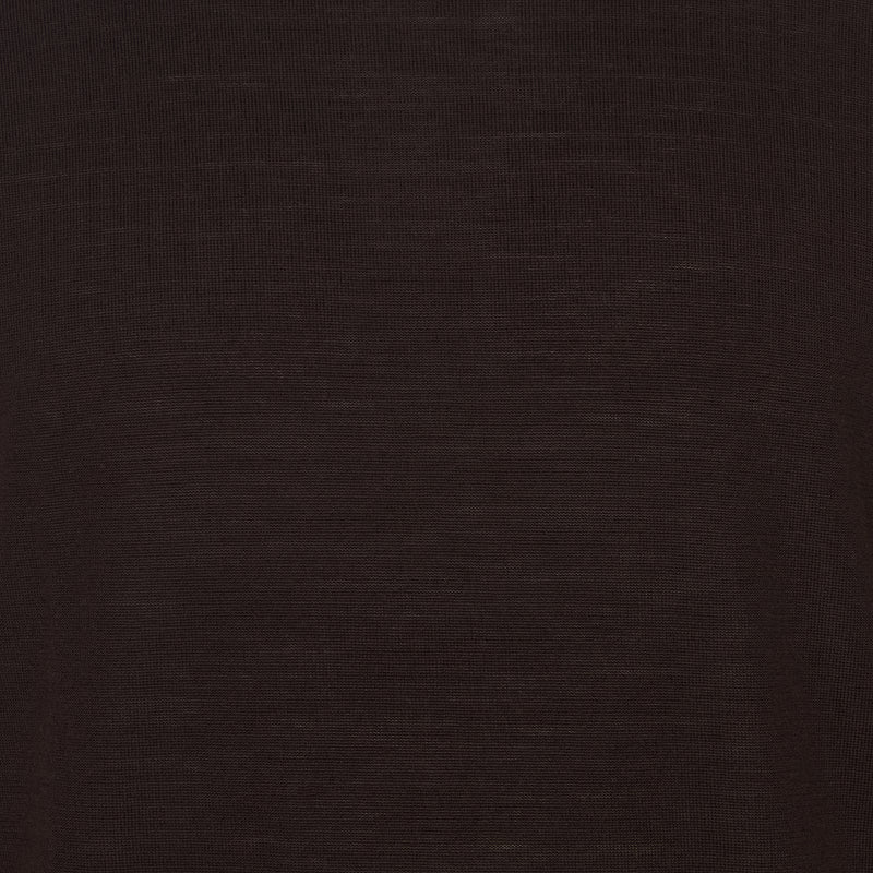 DAKS X JOHN SMEDLEY HOUSE STRIPE ROLL NECK - BROWN