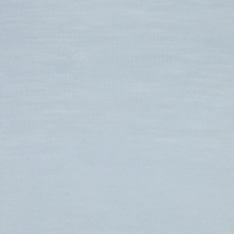 DAKS X JOHN SMEDLEY HOUSE STRIPE ROLL NECK - BLUE HAZE