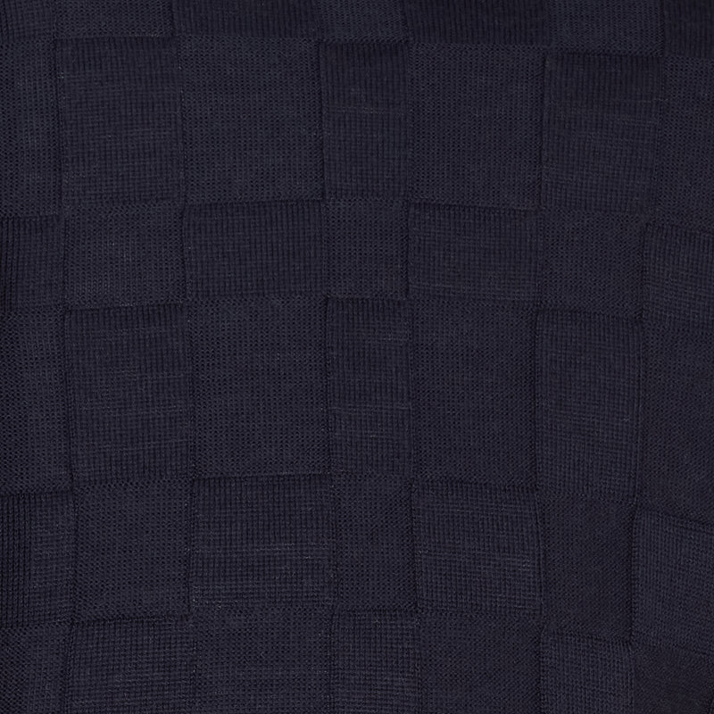 DAKS X JOHN SMEDLEY HOUSE CHECK CARDIGAN - MIDNIGHT