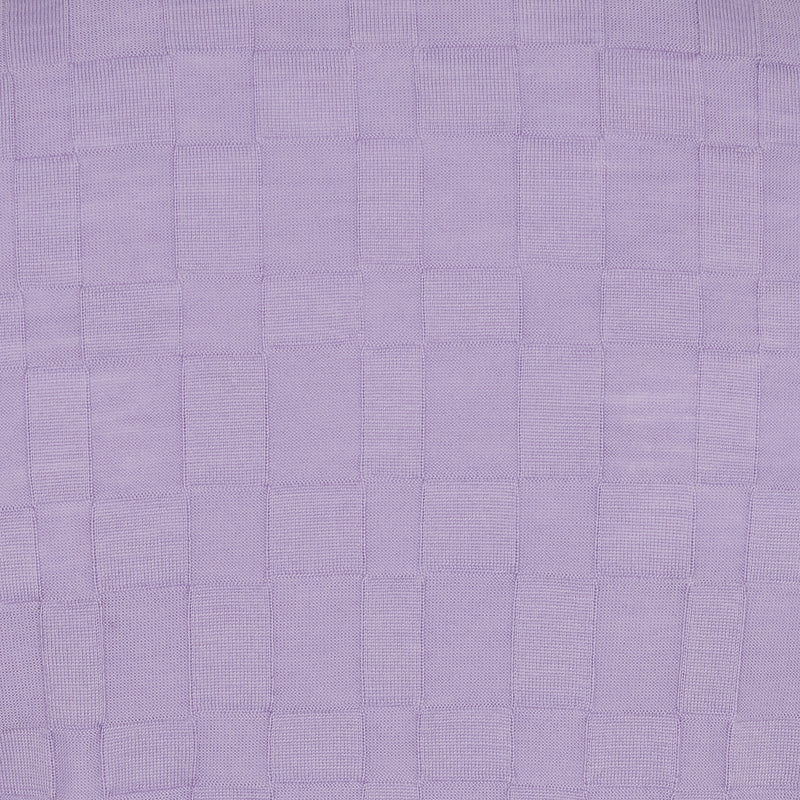 DAKS X JOHN SMEDLEY HOUSE CHECK CARDIGAN - VIOLET