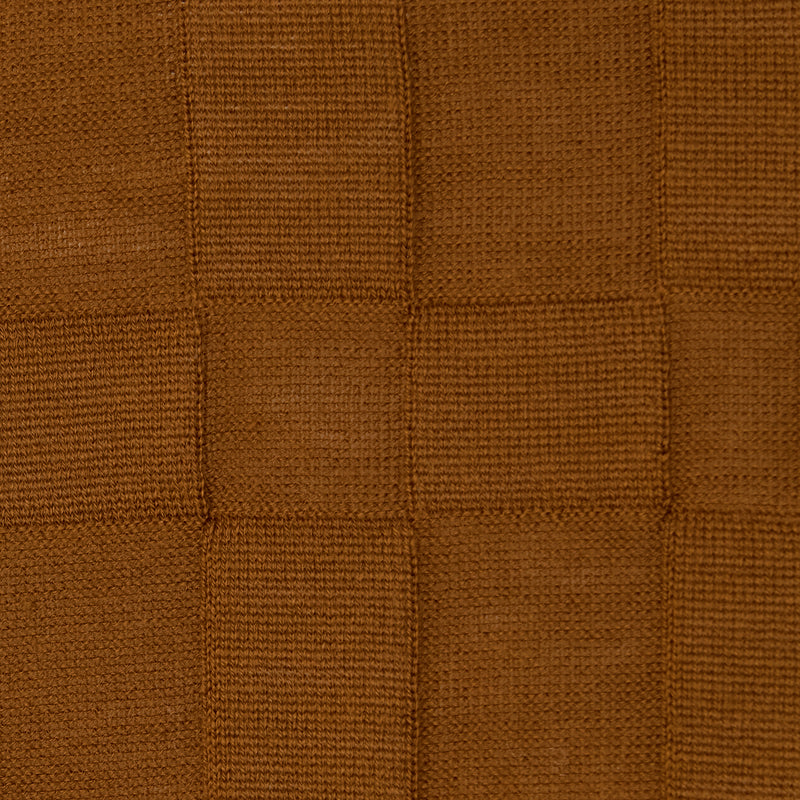 DAKS X JOHN SMEDLEY HOUSE CHECK L/S T-SHIRT - BROWN