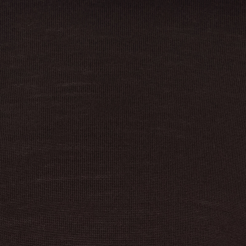 DAKS X JOHN SMEDLEY HOUSE STRIPE CARDIGAN - BROWN