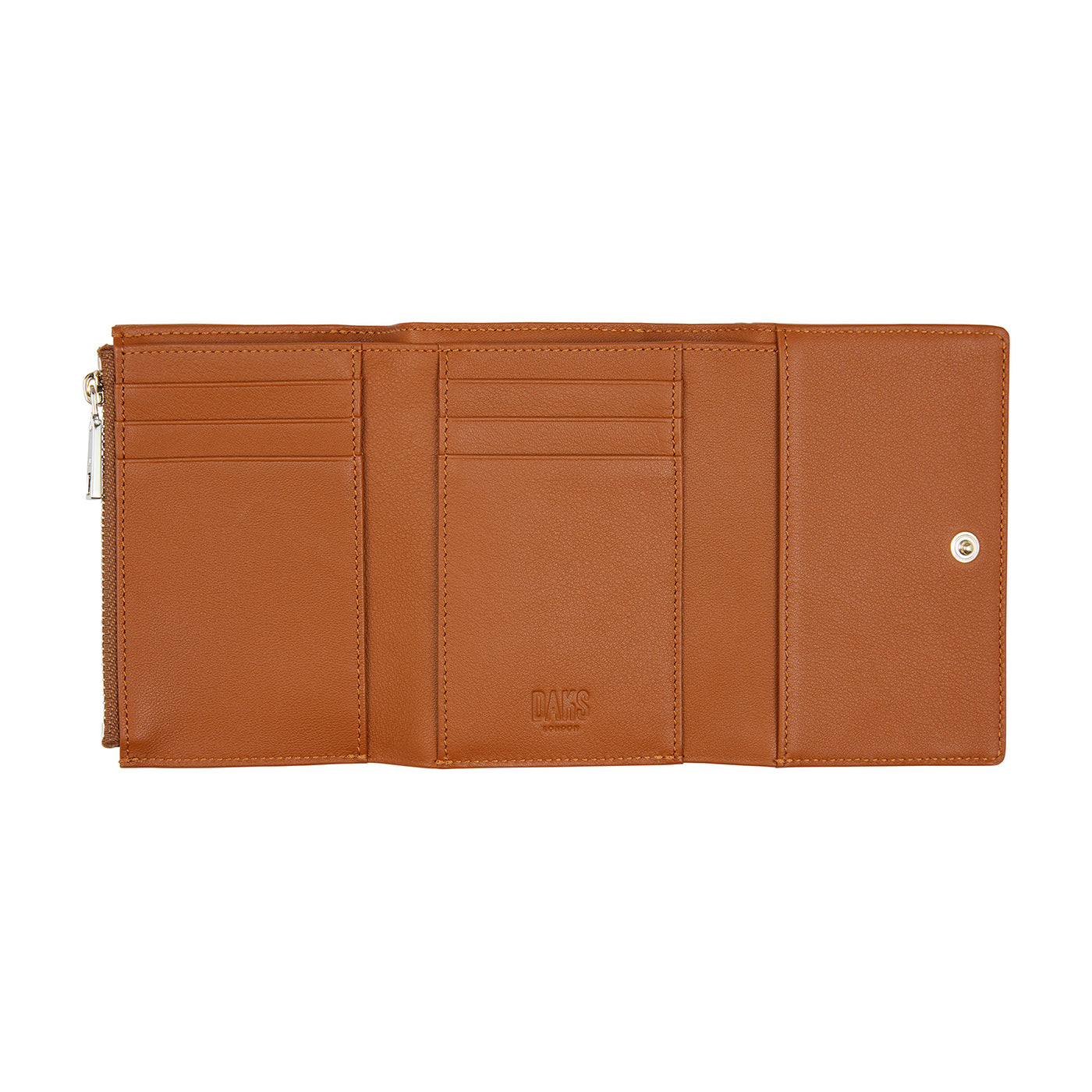 ◇DAKS◇ Brown leather color check 2-stage card wallet DCHO5 Chicago wallet John Brown – Adax Shop
