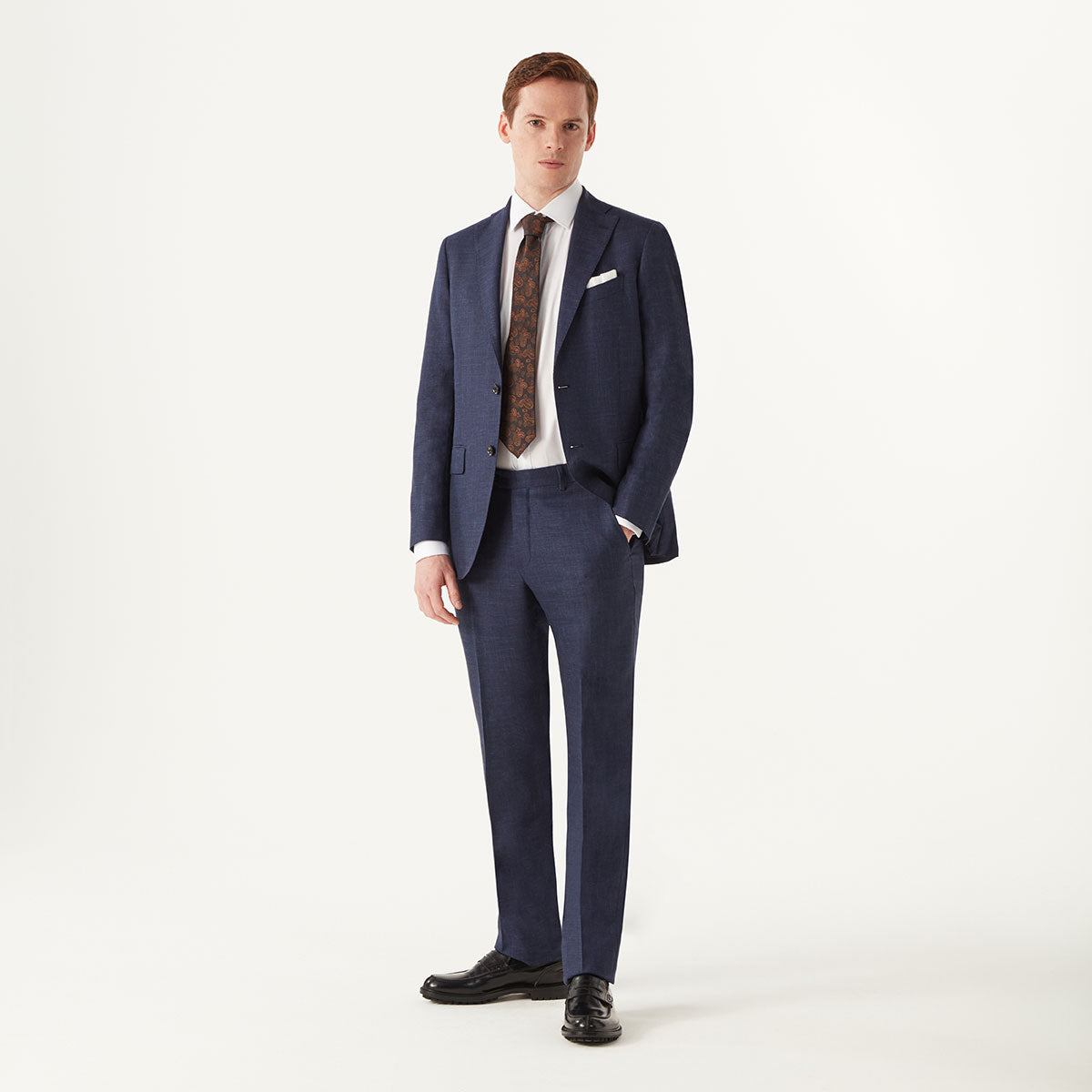 JACK - TRAVIS - NAVY TEXTURED SUIT – DAKS
