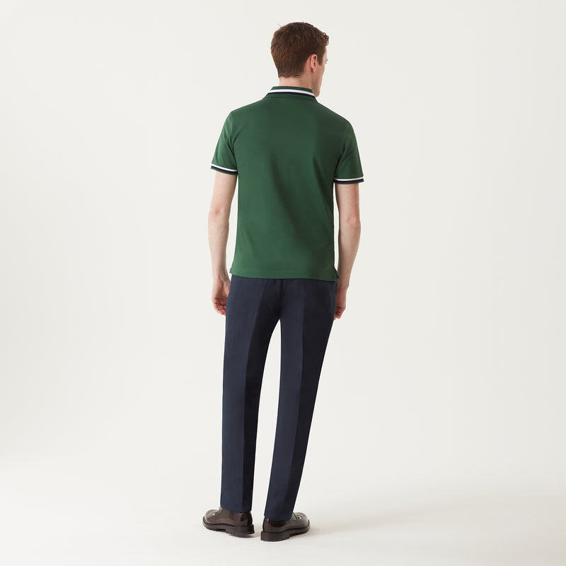 GREEN POLO WITH CREST