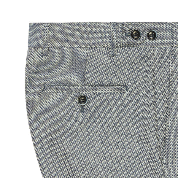TEXTURED TROUSERS - BLUE