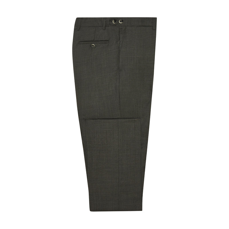 Bernard Trouser | Grey Striped Wool Flannel