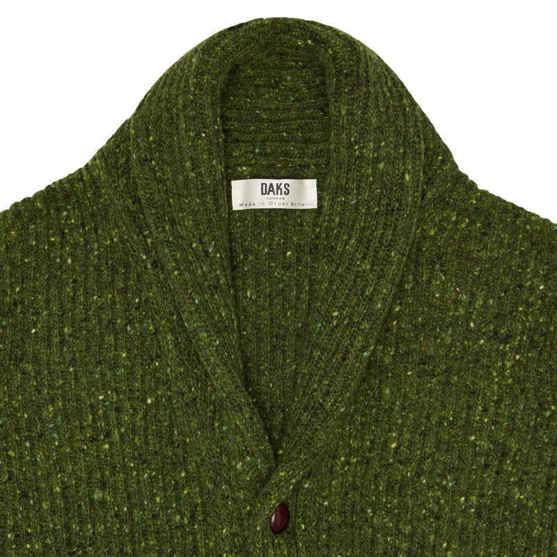 Donegal Merino Wool Cardigan Green