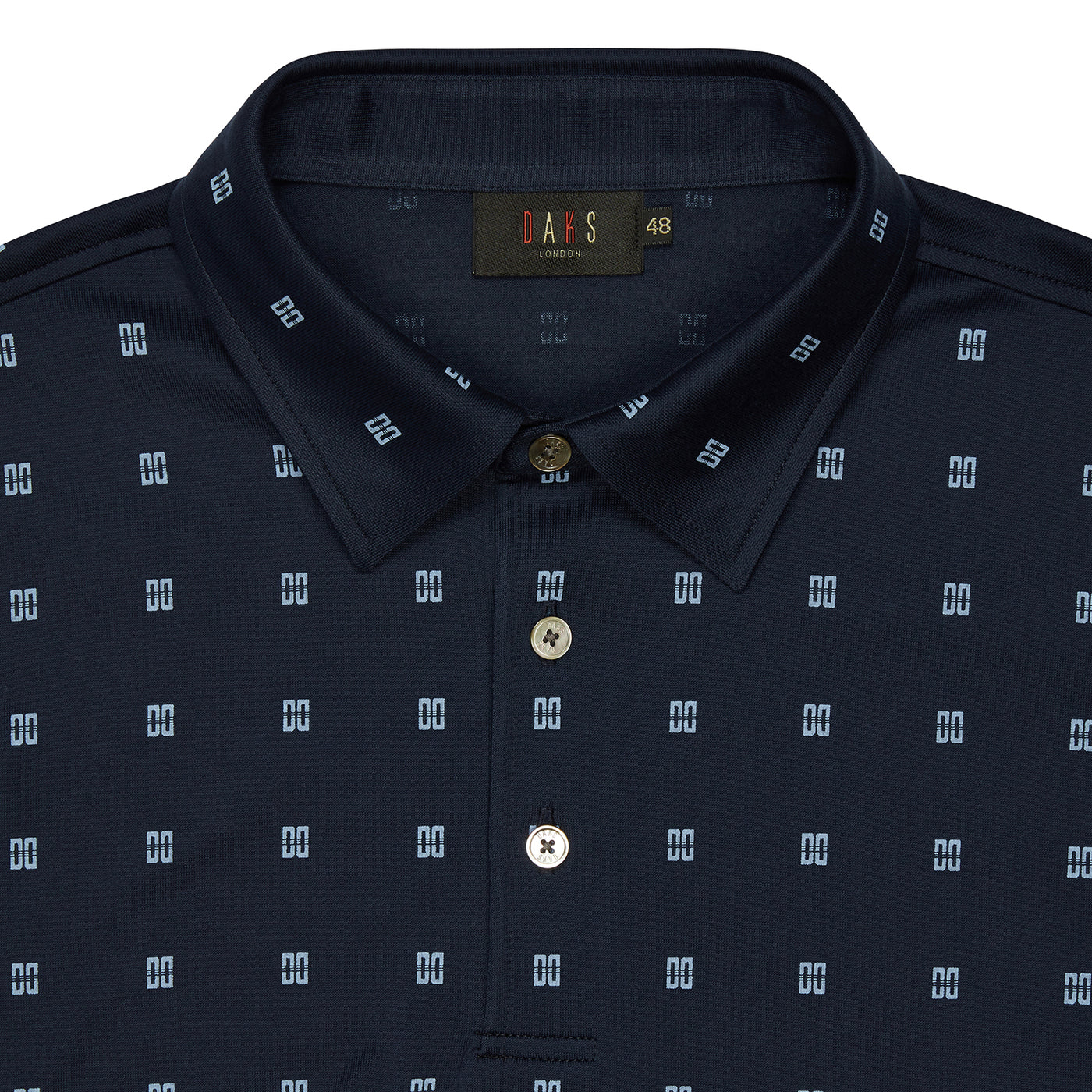 Tシャツ・カットソー DAKS Navy European imported leather emblem decoration DBWA4F DD LOGO NAVY POLO – DAKS