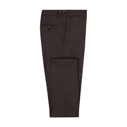 FLANNEL TROUSERS - BROWN