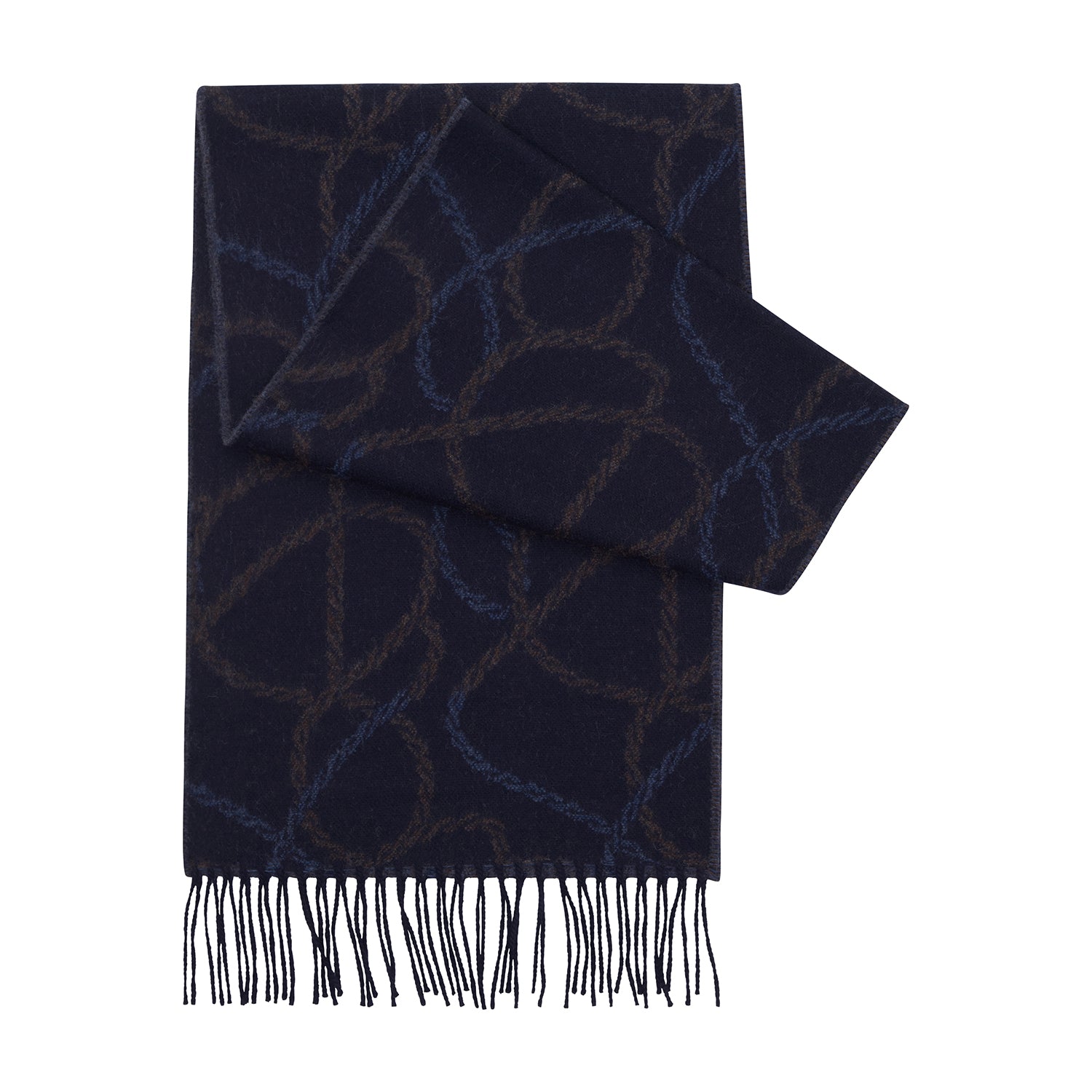 [DAKS] Wool Silk Scarf & Ring Set★人気★ Men's Black and White Polka Dot Silk Scarf – Black.co.uk